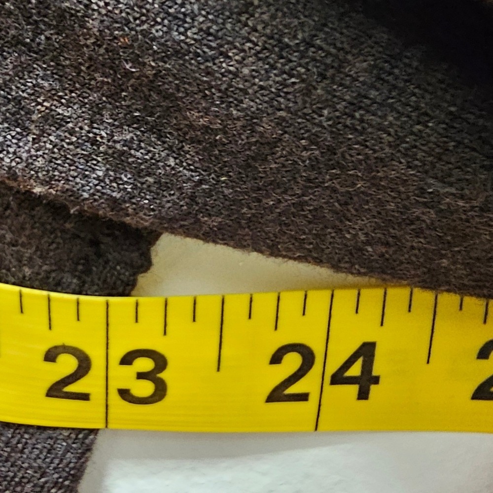 Theory Mens XL 100% Wool LS Brown Polo Regal Sweater Quiet Luxury Academia - Picture 5 of 6